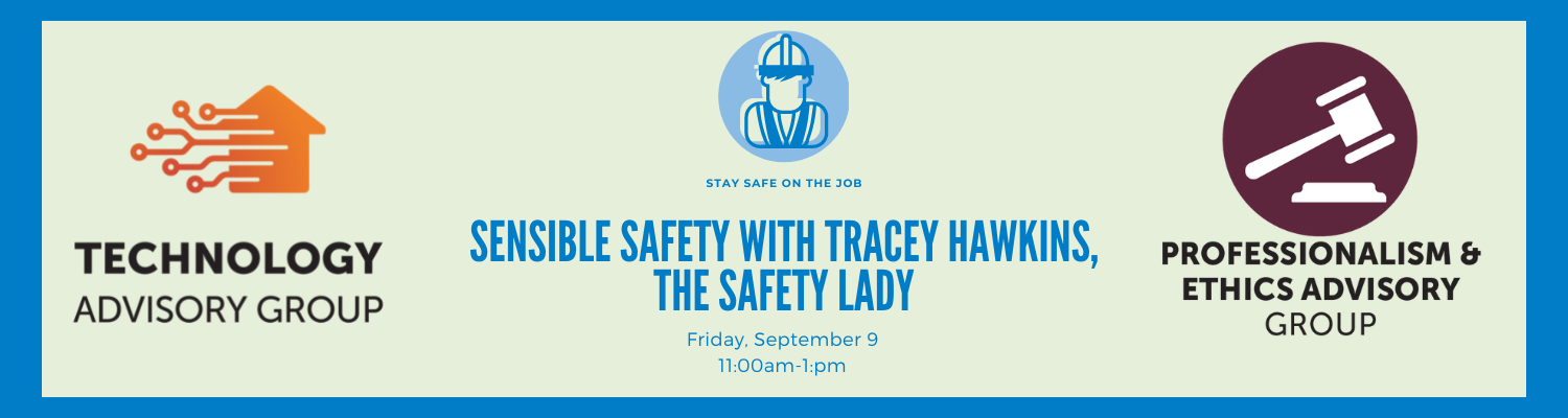 Sensible safety with Tracey Hawkins, the Safety lady social (1500 × 500 px)