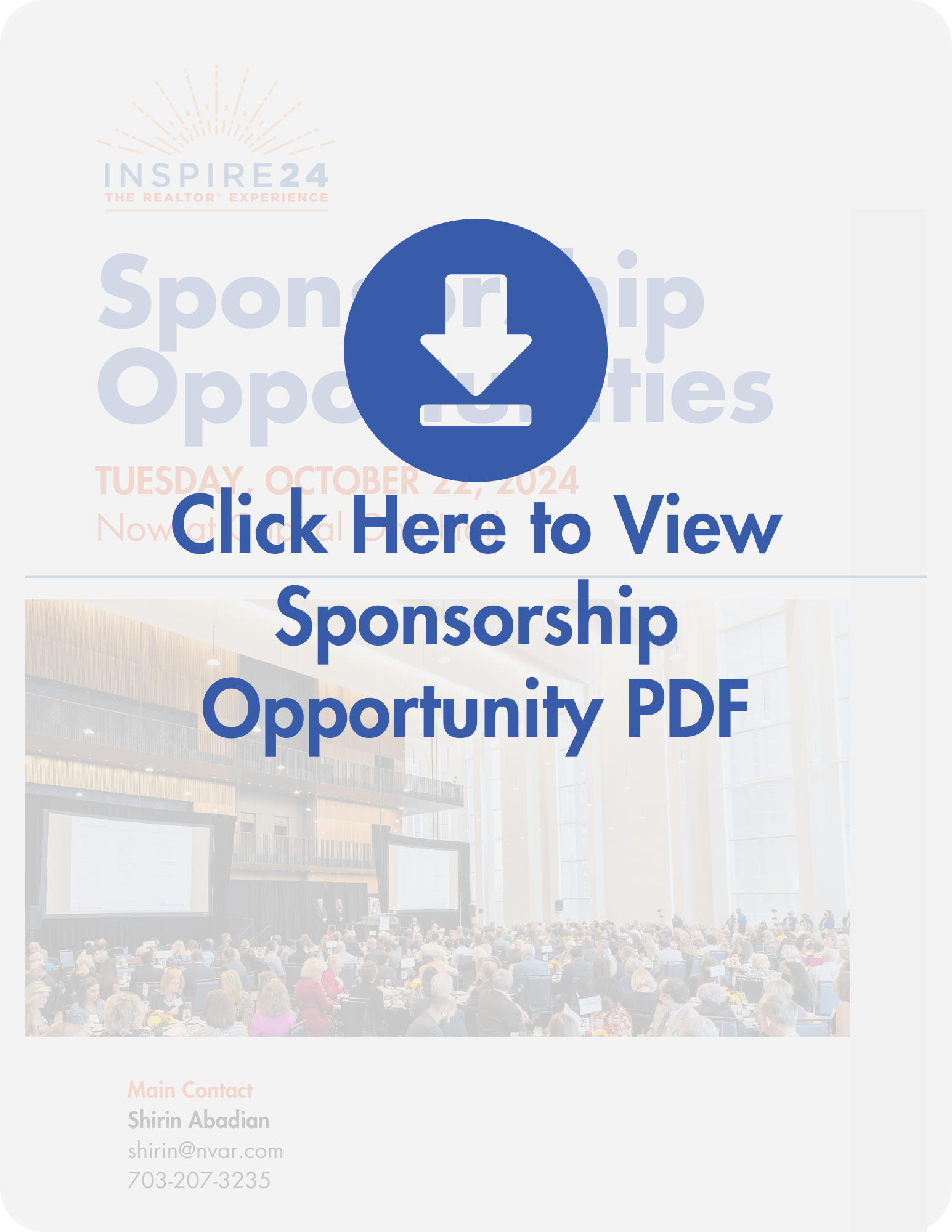 Update of Sponsorship Opportunities INSPIRE24